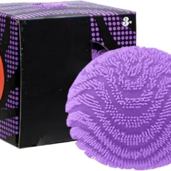NeeDoh Fuzz Ball Wonder Waves: a round velvet sensory ball with raised wavy lines across its surface — Image 1 of 8