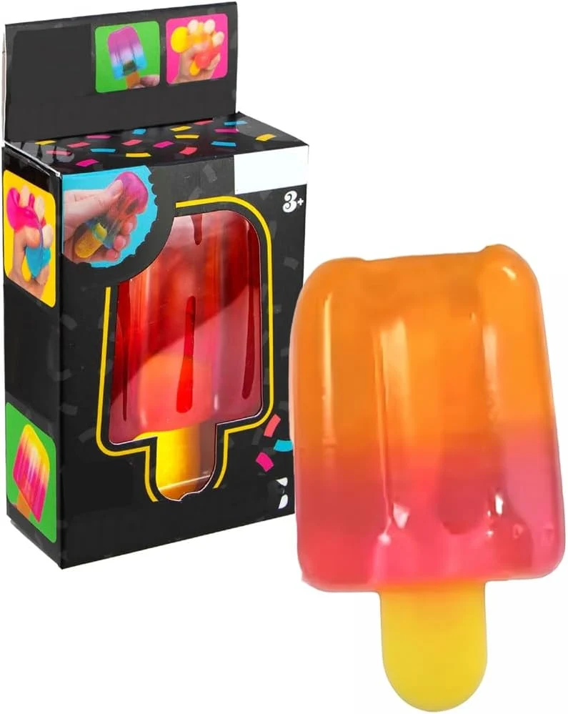 NeeDoh Nice-Sicle squishy ice pop in a soft swirl colourway, on its stick against a clean studio background — Image 1 of 10
