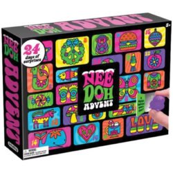 NeeDoh Countdown Advent Calendar with 24 numbered doors and a mini NeeDoh squishy beside it — Image 2 of 4